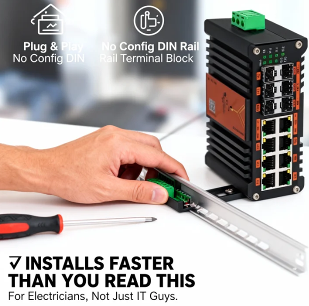 Industrial L2+ Managed PoE Swi - огляд і ціна Sfp+ 10G Managed Switch 8 Port