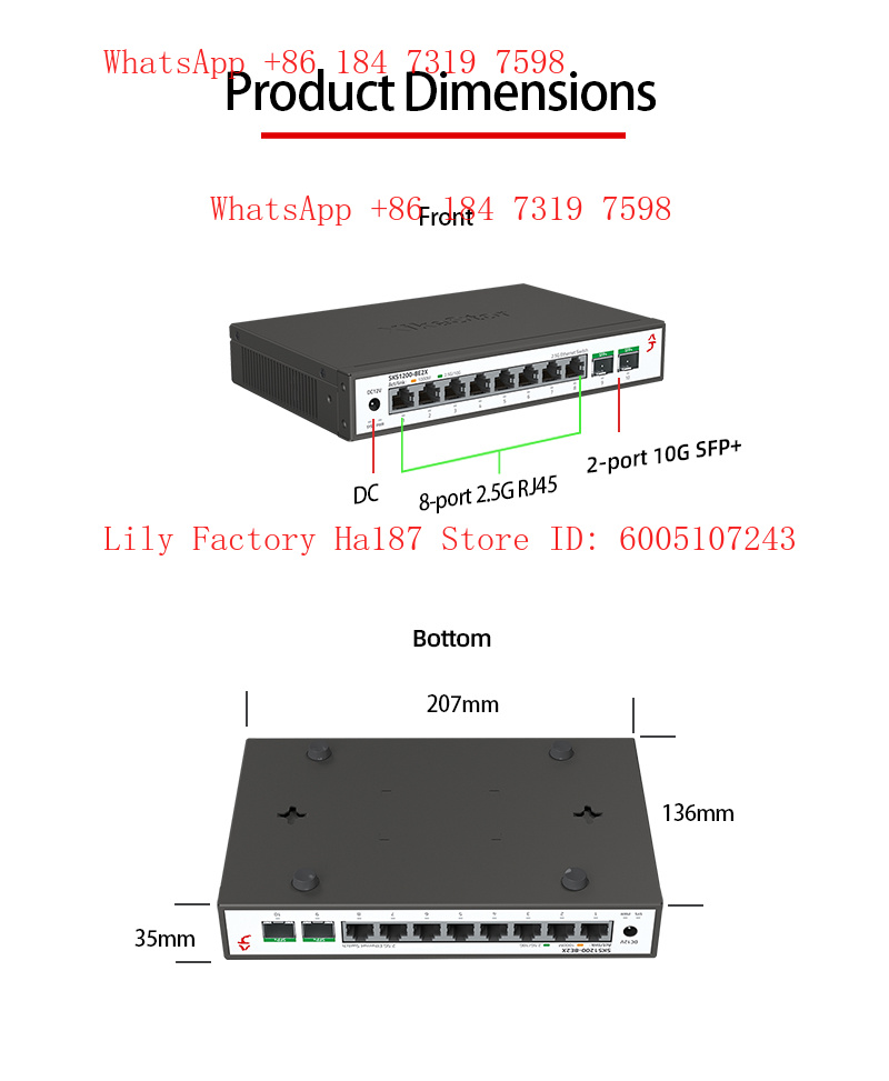 XikeStor 8*2.5G RJ45 2*10G SFP - огляд і ціна Sfp+ 10G Managed Switch 8 Port